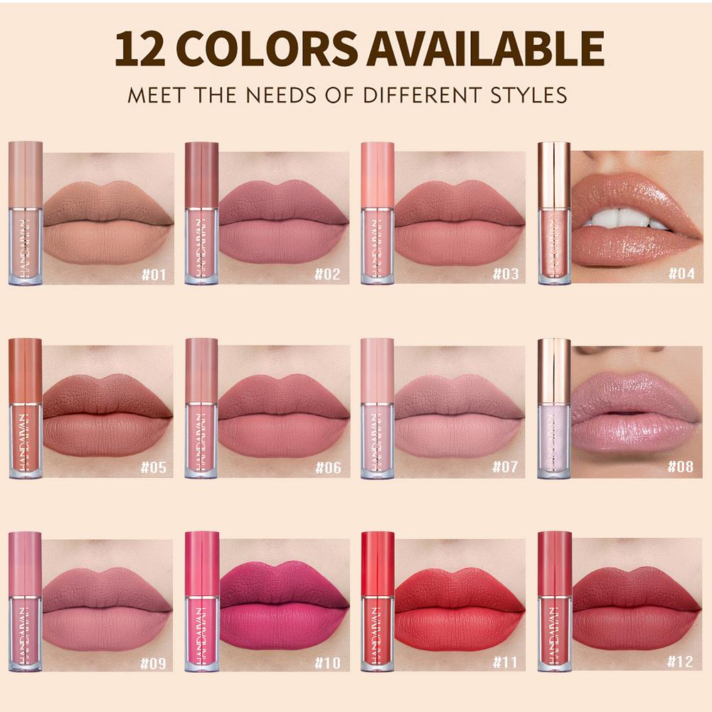 Handaiyan Matte Liquid Lipstick - 12 Pcs Set