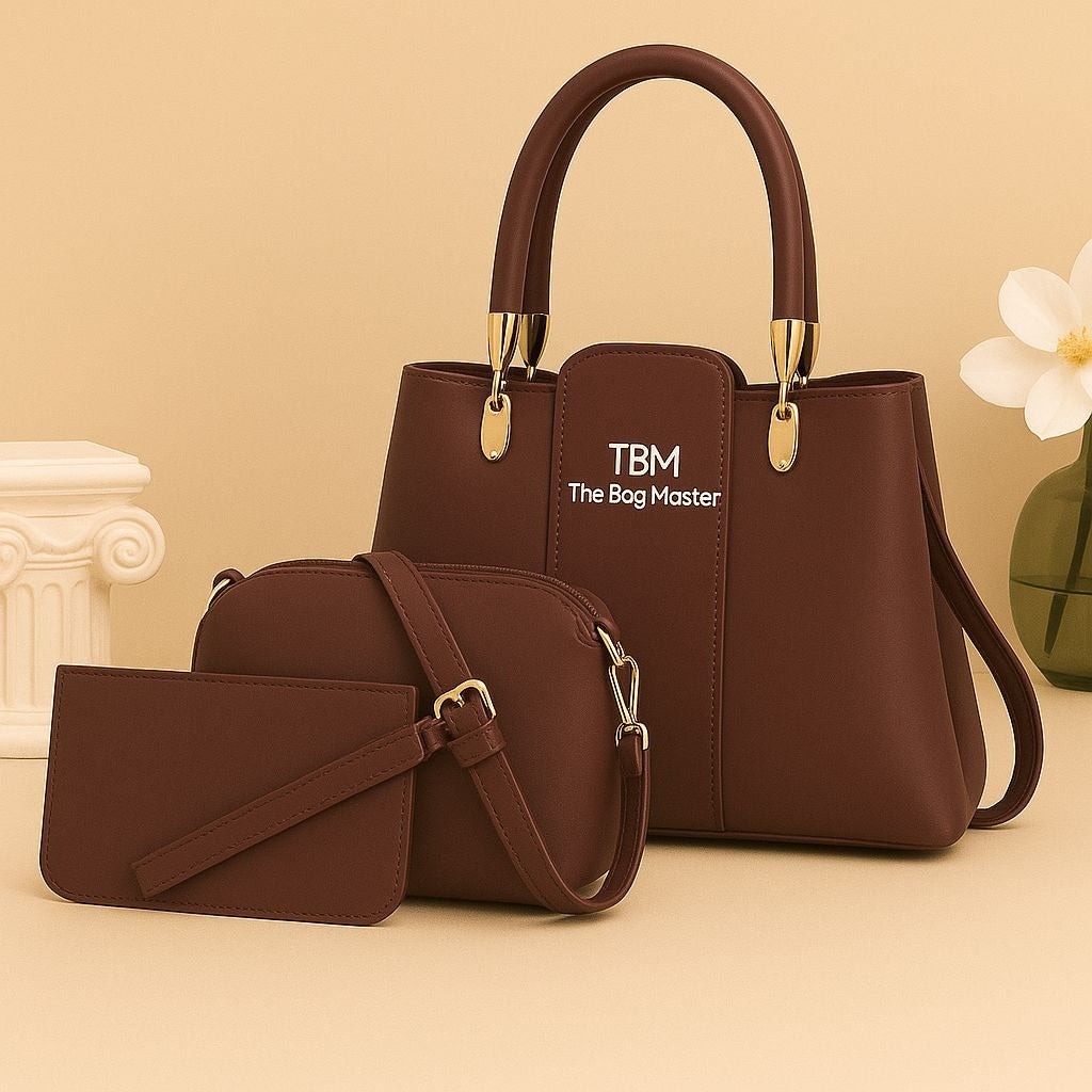 3 Pieces Ladies Handbag Elegant Design